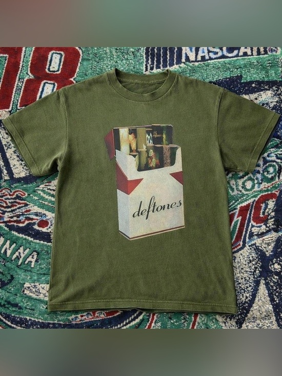 Gildan Other - Gildan Deftones Cigarette Graphic T-Shirt Military Green For Unisex